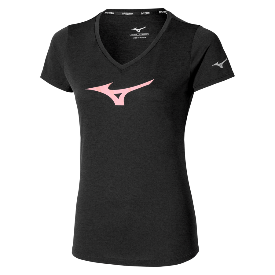 Mizuno Core Runbird Tee Black / Mauve
